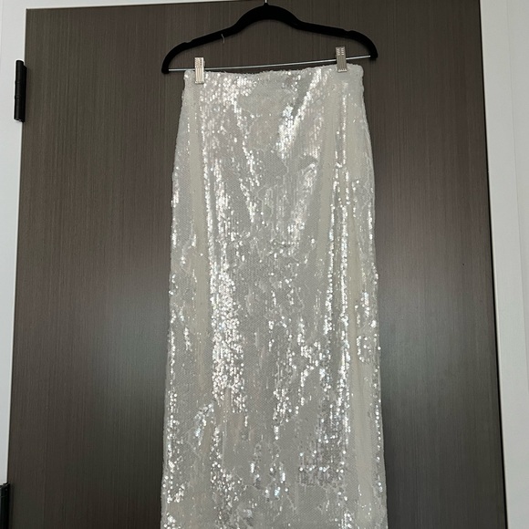 Mango festive white sequin skirt set - Picture 5 of 7